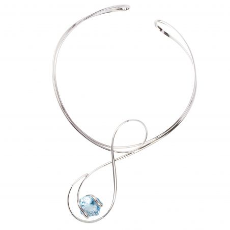 ovale Swarovski munt kristal ketting