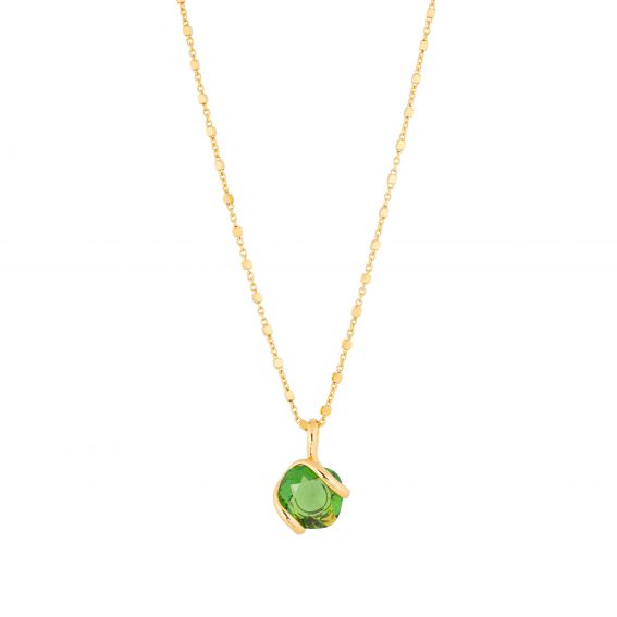 oval Swarovski mint crystal necklace