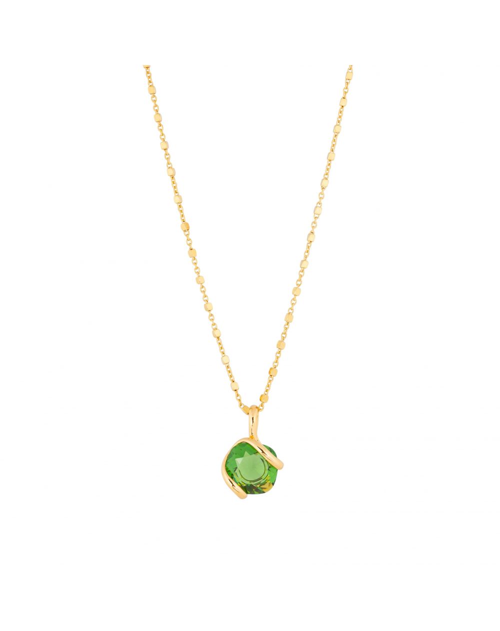 oval Swarovski mint crystal necklace