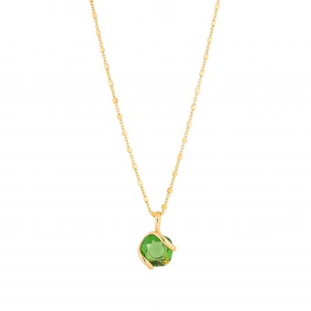 oval Swarovski mint crystal necklace