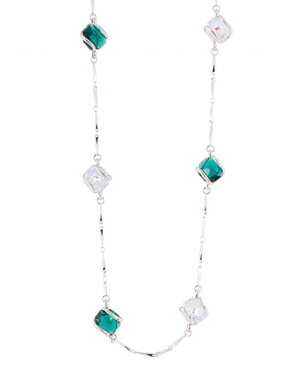 ovale Swarovski munt kristal ketting