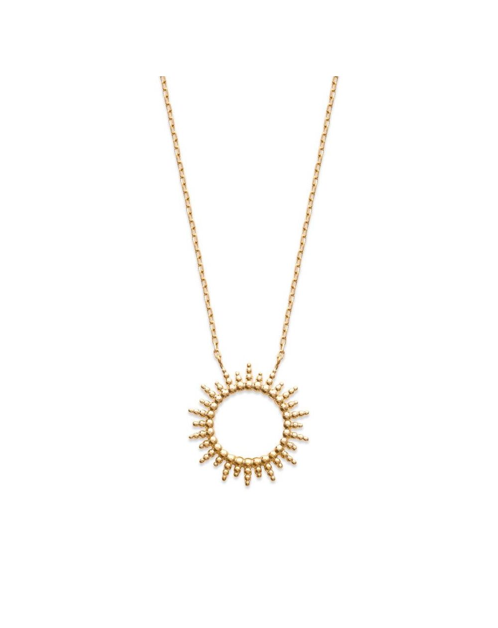 Collier soleil doré pour femme - Bijoux plaqué Or 18k