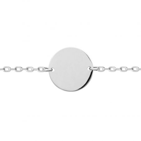 Bracelet pastille en argent à personnaliser - Bijoux en argent