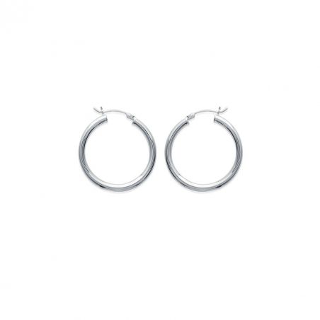 Créoles argent 925 3mm - Boucles d'oreilles en argent