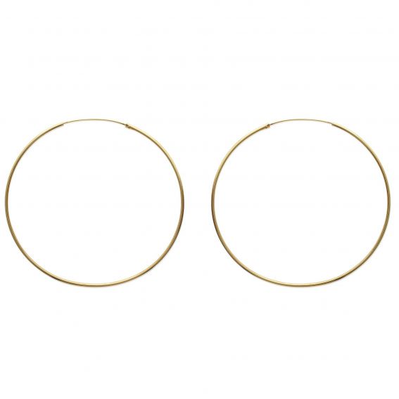 Créoles plaqué or 18k 1,5mm - Boucles d'oreilles pour femme