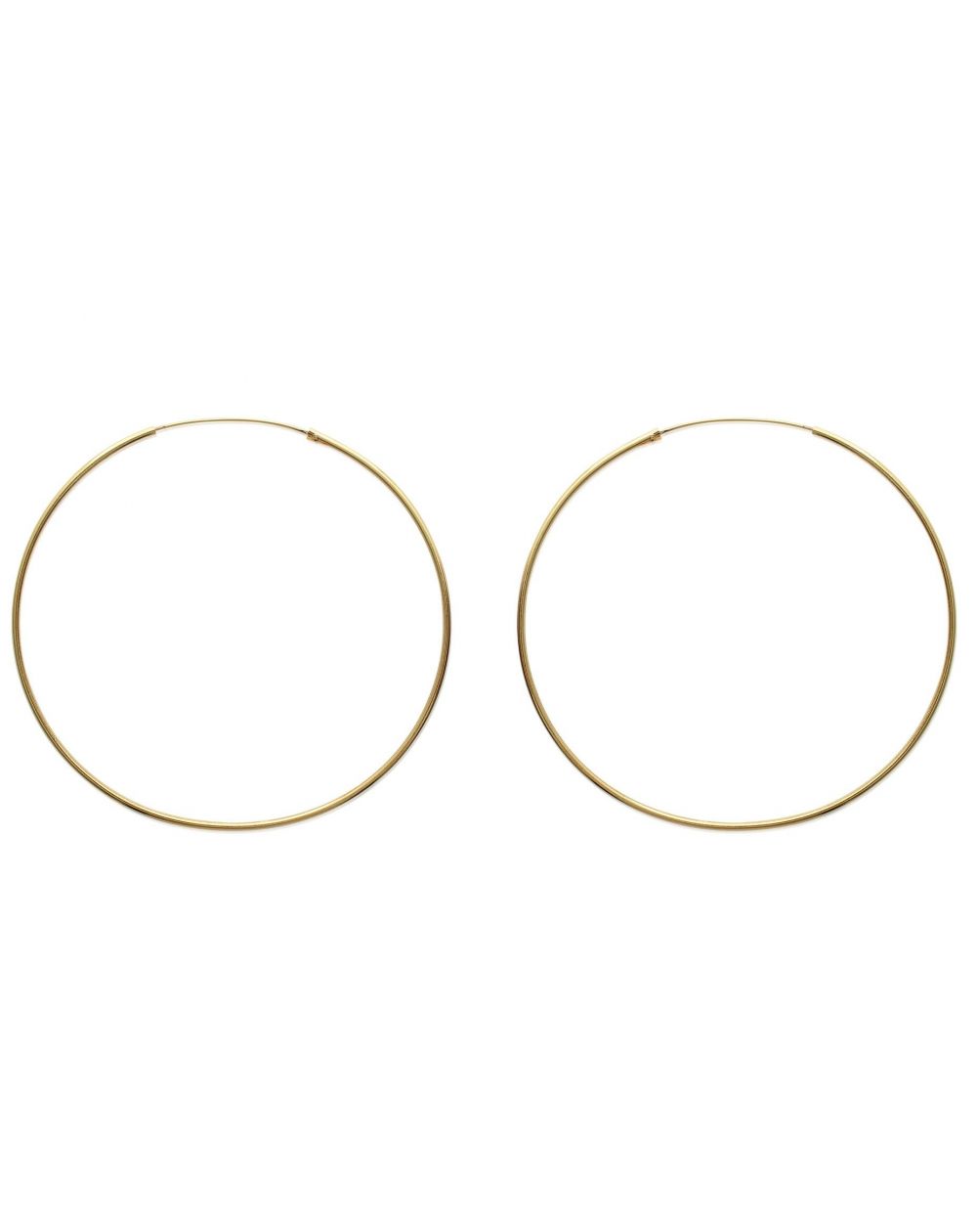 Créoles plaqué or 18k 1,5mm - Boucles d'oreilles pour femme