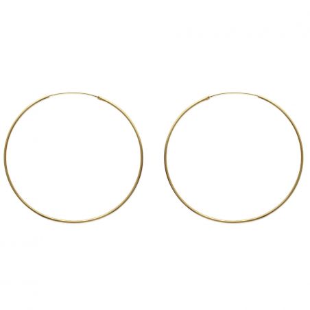 Créoles plaqué or 18k 1,5mm - Boucles d'oreilles pour femme