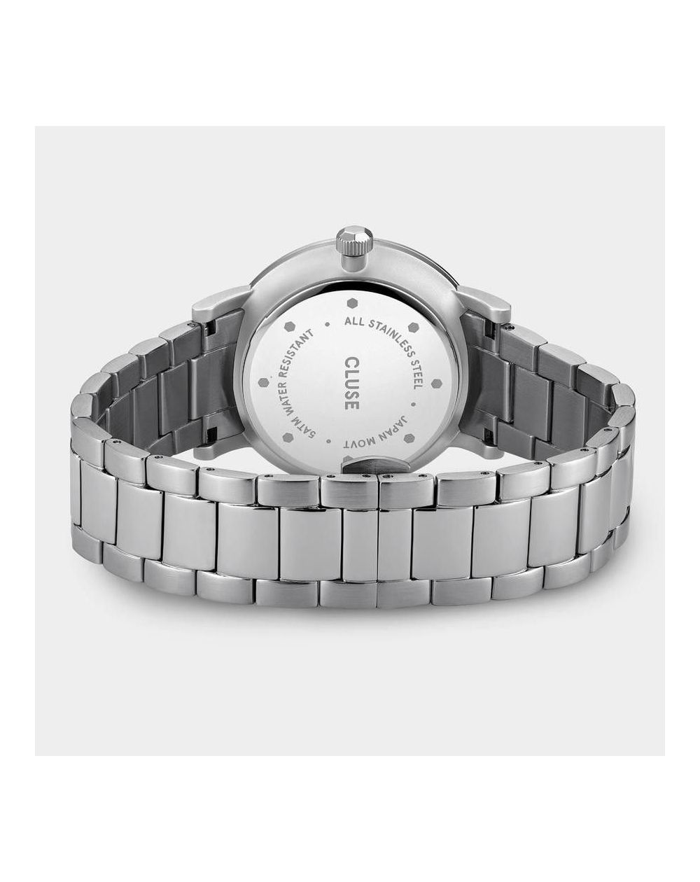 CLUSE Watch - Triomphe Steel White Pearl, Silver Color