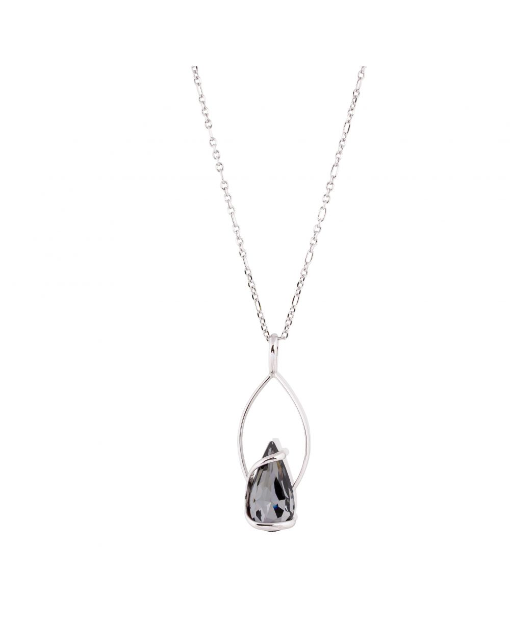 ovale Swarovski munt kristal ketting