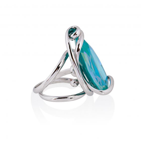 Andrea Marazzini - Bague cristal Swarovski New Drop Laguna Delite