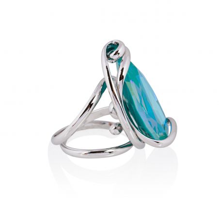 Andrea Marazzini - Bague cristal Swarovski New Drop Laguna Delite