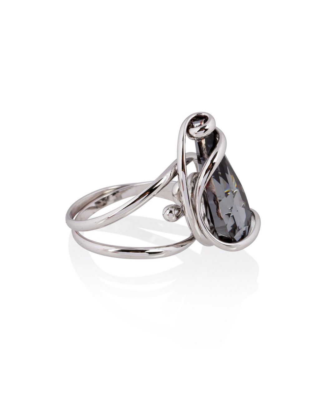 Swarovski Cristal Ring Florence Silver Night - Marazzini