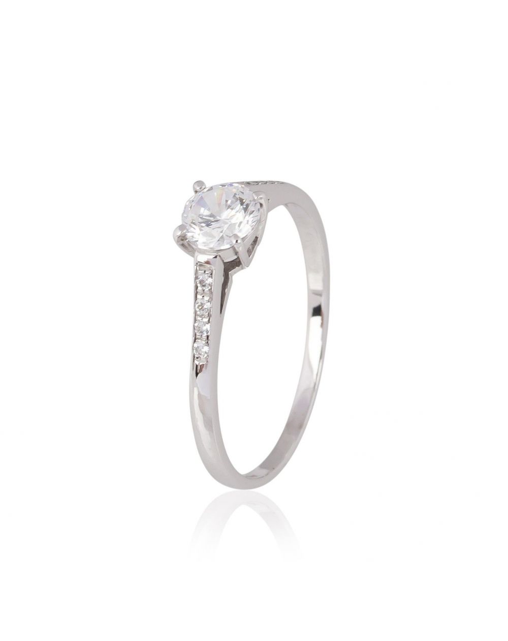 Solitaire or blanc 18 carats