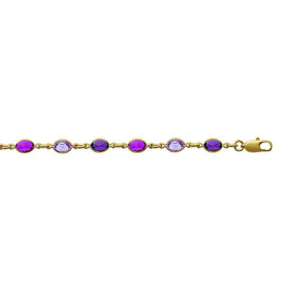 Bracelet pl-or 750 3mic cristal