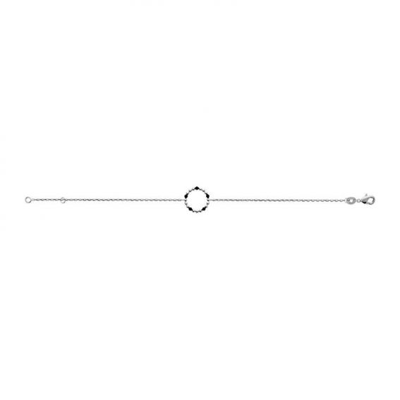 Bracelet argent 925 rhodie email