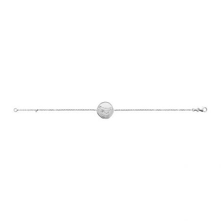 Bracelet argent 925 rhodie oz capricorne