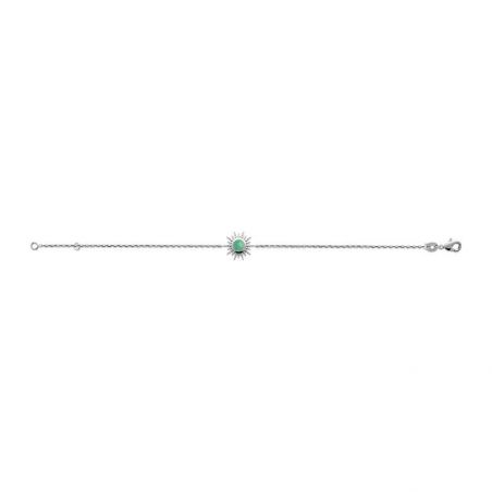 Bracelet argent 925 rhodie aventurine