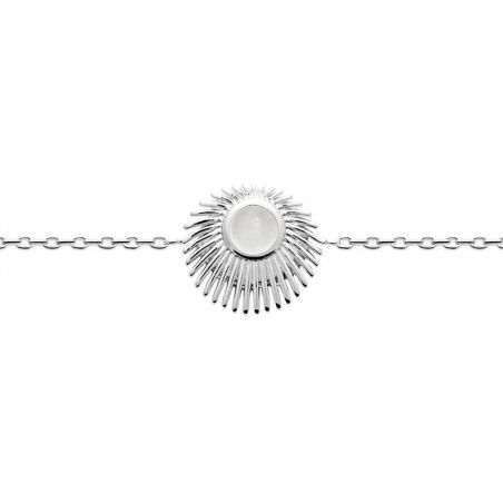 Bracelet argent 925 rhodie nacre