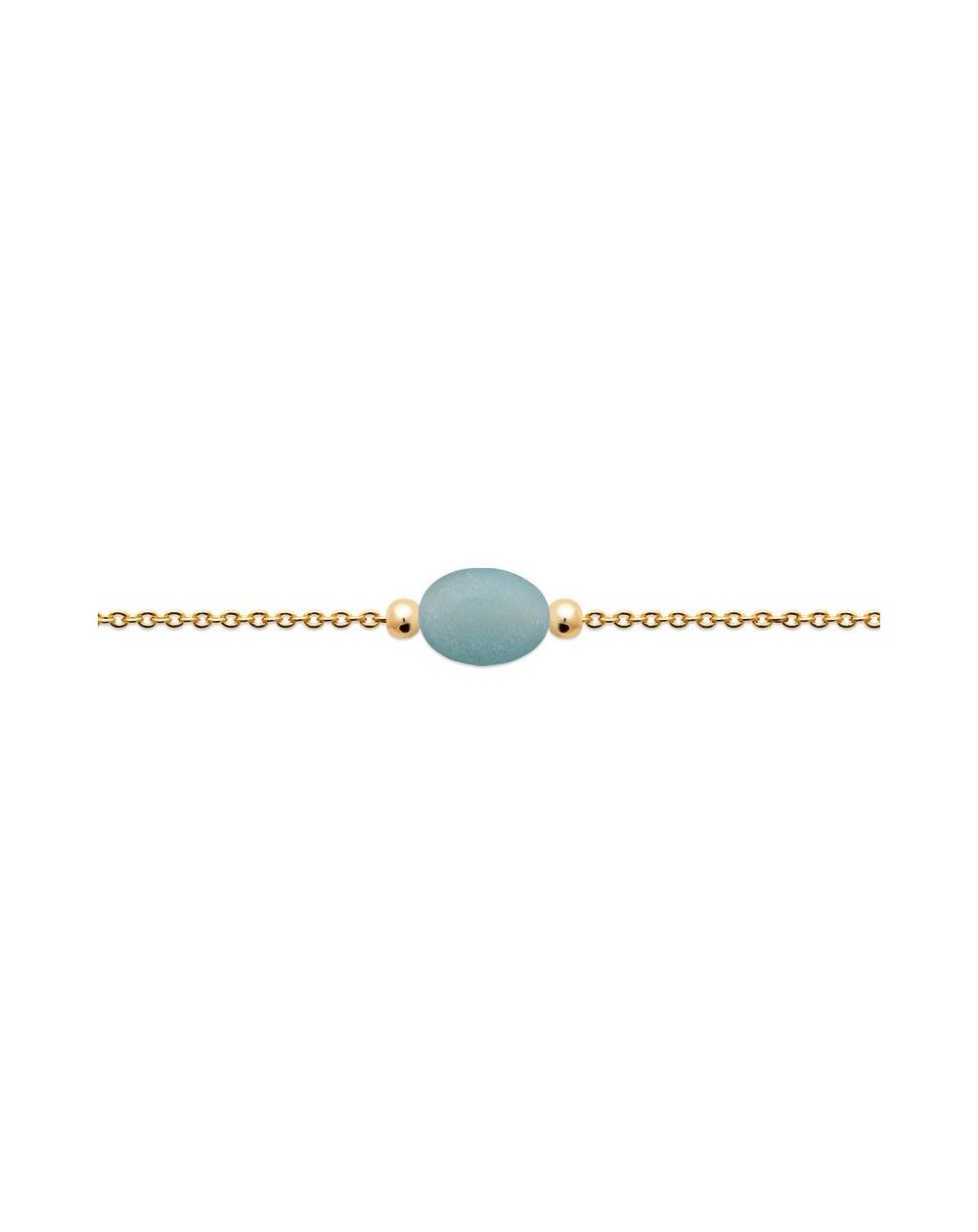 Bracelet pl-or 750 3mic amazonite