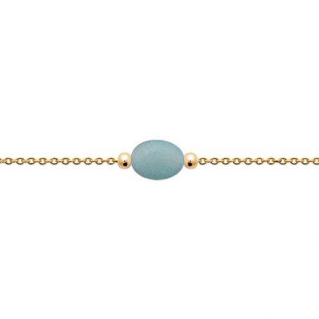 Bracelet pl-or 750 3mic amazonite