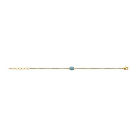 Bracelet pl-or 750 3mic amazonite