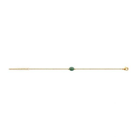 Bracelet pl-or 750 3mic quartzite vert