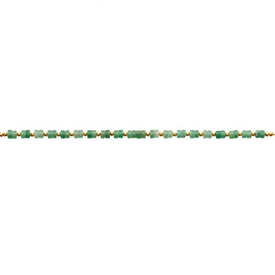 Bracelet pl-or 750 3mic quartzite vert