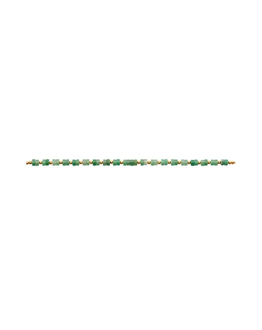 Bracelet pl-or 750 3mic quartzite vert