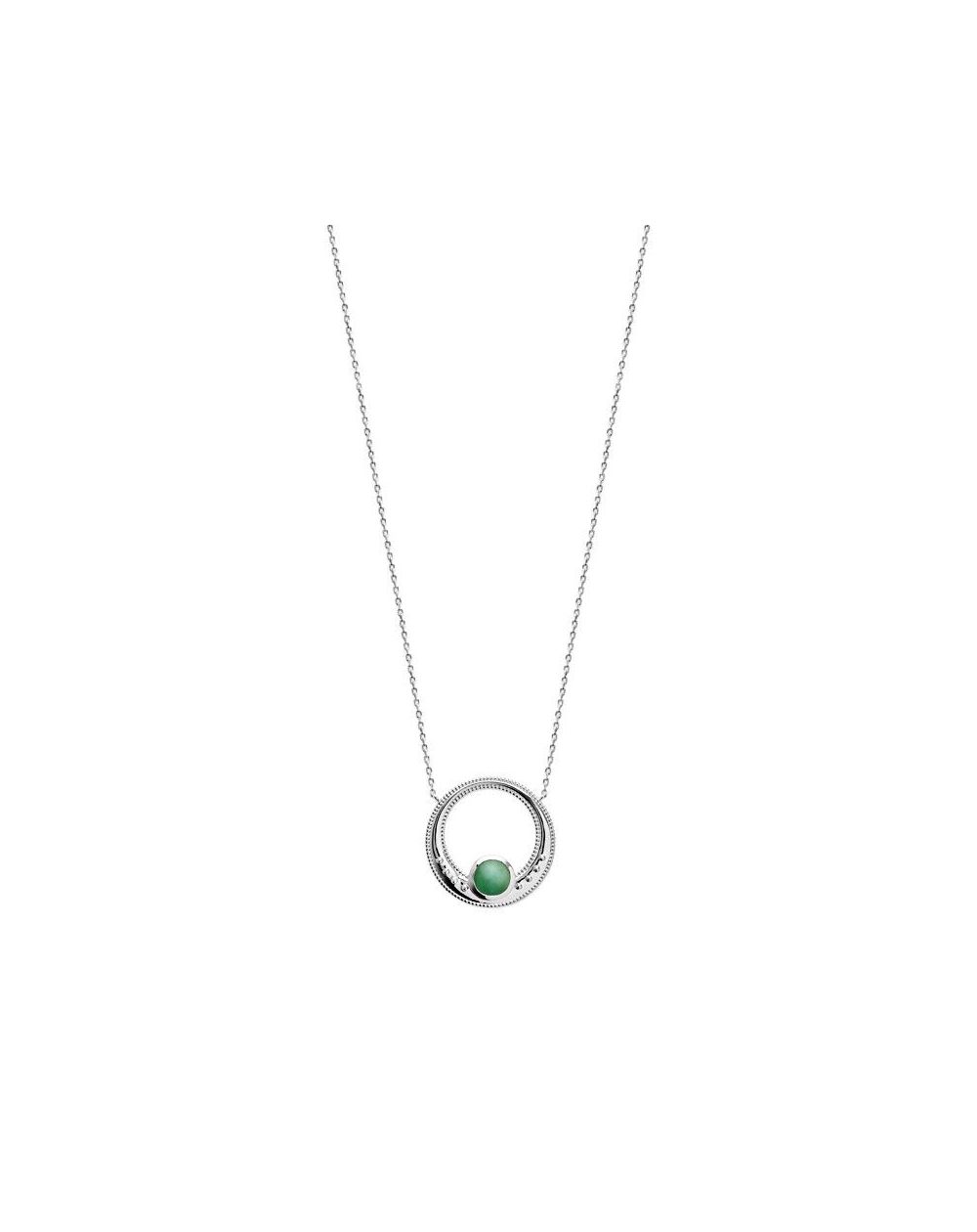 Collier argent 925 rhodie aventurine