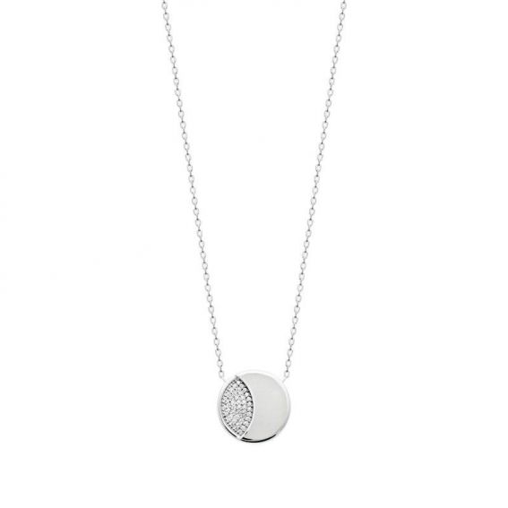 Collier argent 925 rhodie nacre oz