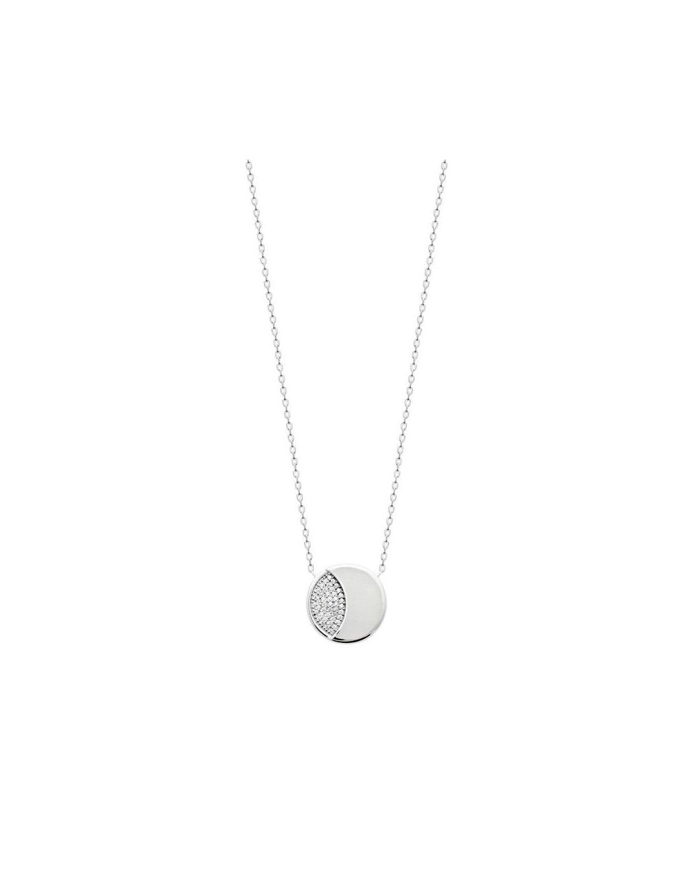 Collier argent 925 rhodie nacre oz