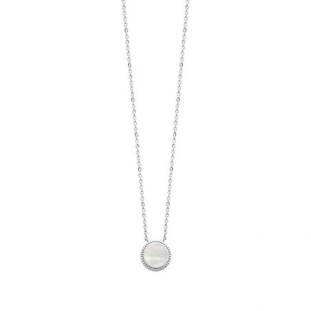 Collier argent 925 rhodie nacre