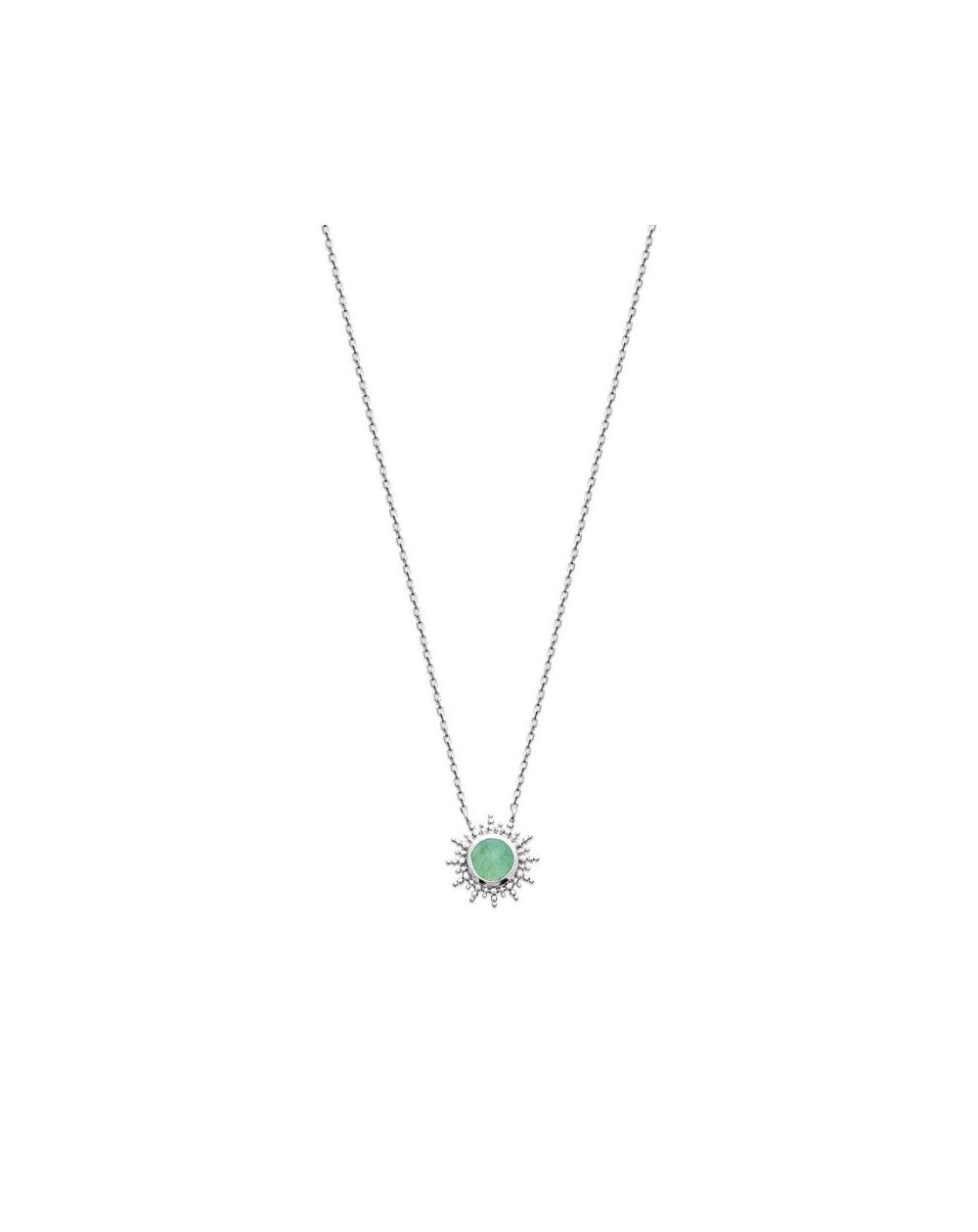 Collier argent 925 rhodie aventurine