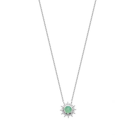 Collier argent 925 rhodie aventurine