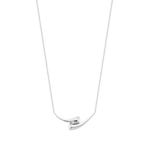 Collier argent 925 rhodie nacre