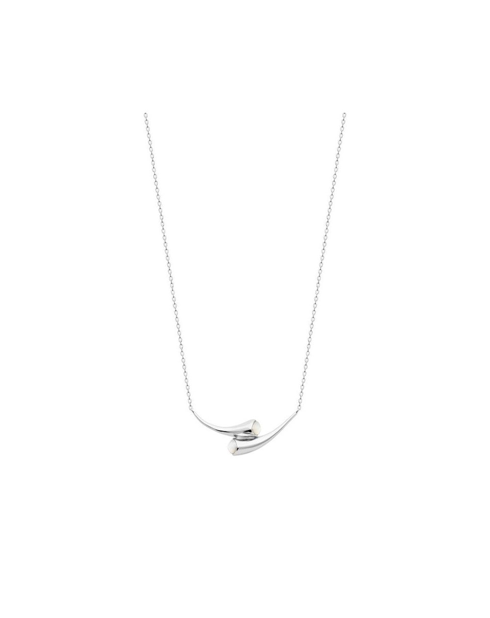 Collier argent 925 rhodie nacre