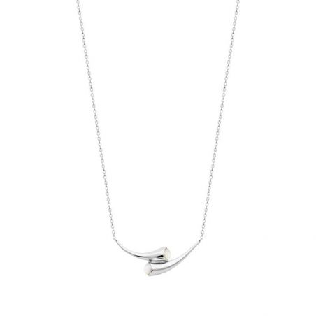 Collier argent 925 rhodie nacre