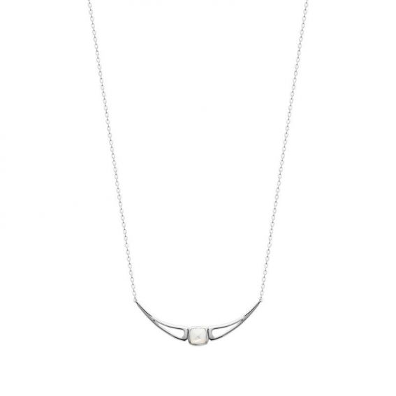 Collier argent 925 rhodie nacre