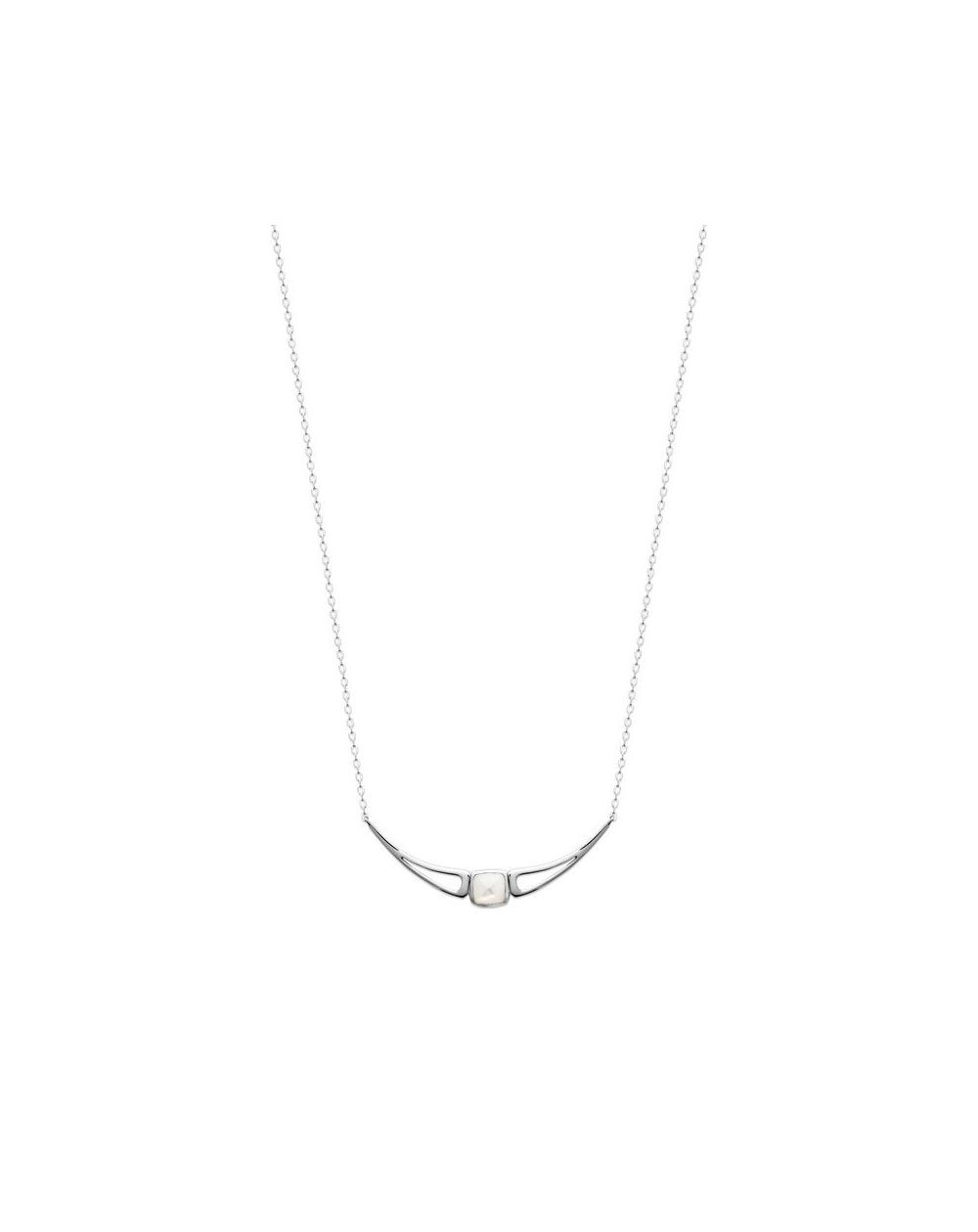 Collier argent 925 rhodie nacre