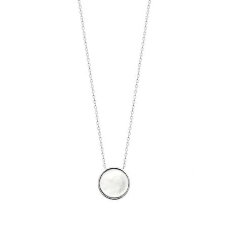 Collier argent 925 rhodie nacre