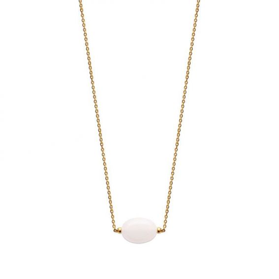 Collier pl-or 750 3mic quartz