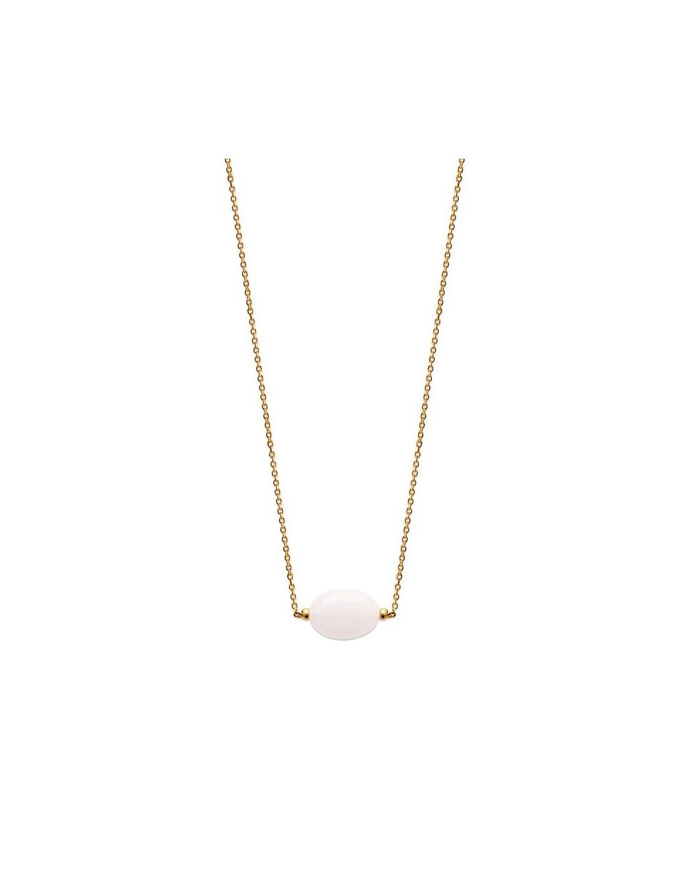 Collier pl-or 750 3mic quartz