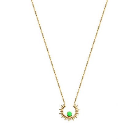 Collier pl-or 750 3mic aventurine