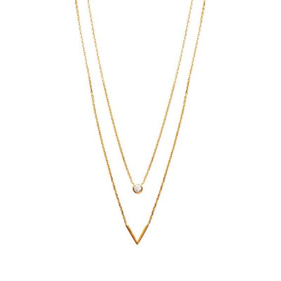 Collier pl-or 750 3mic oz