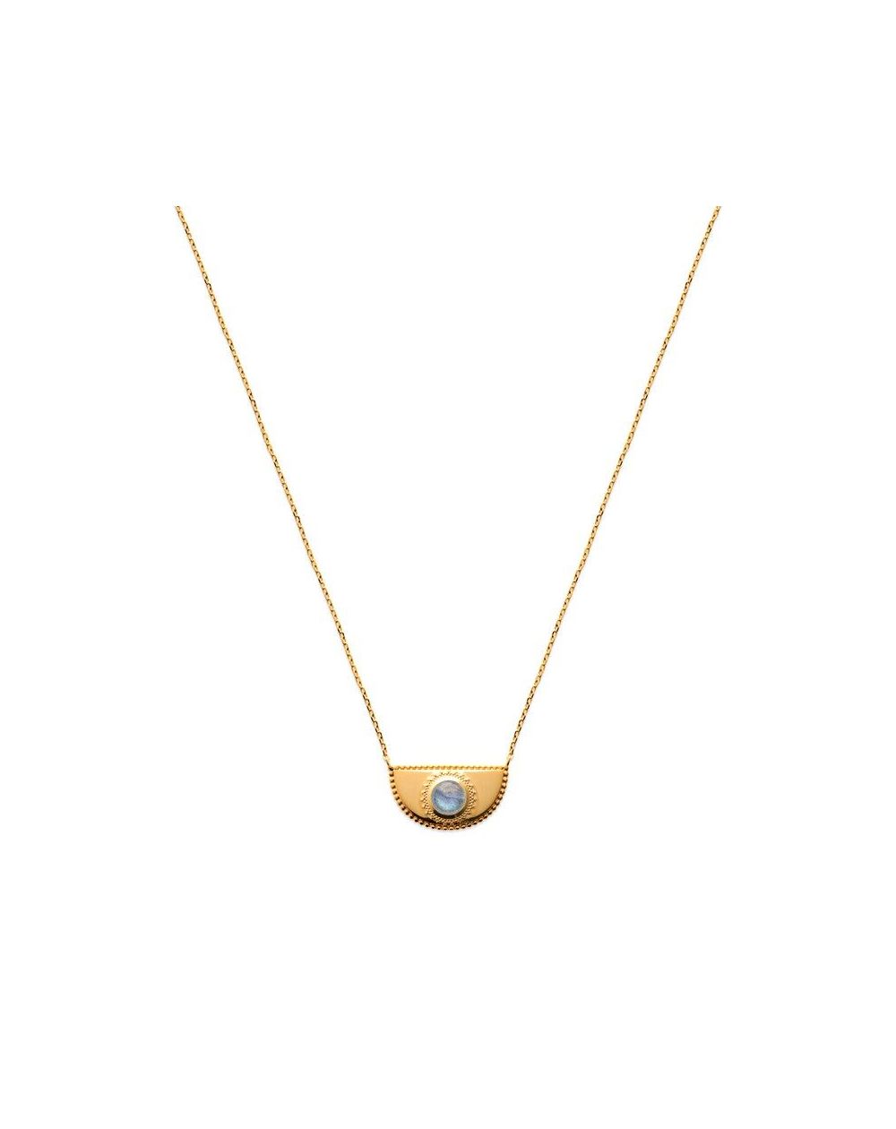 Collier pl-or 750 3mic labradorite