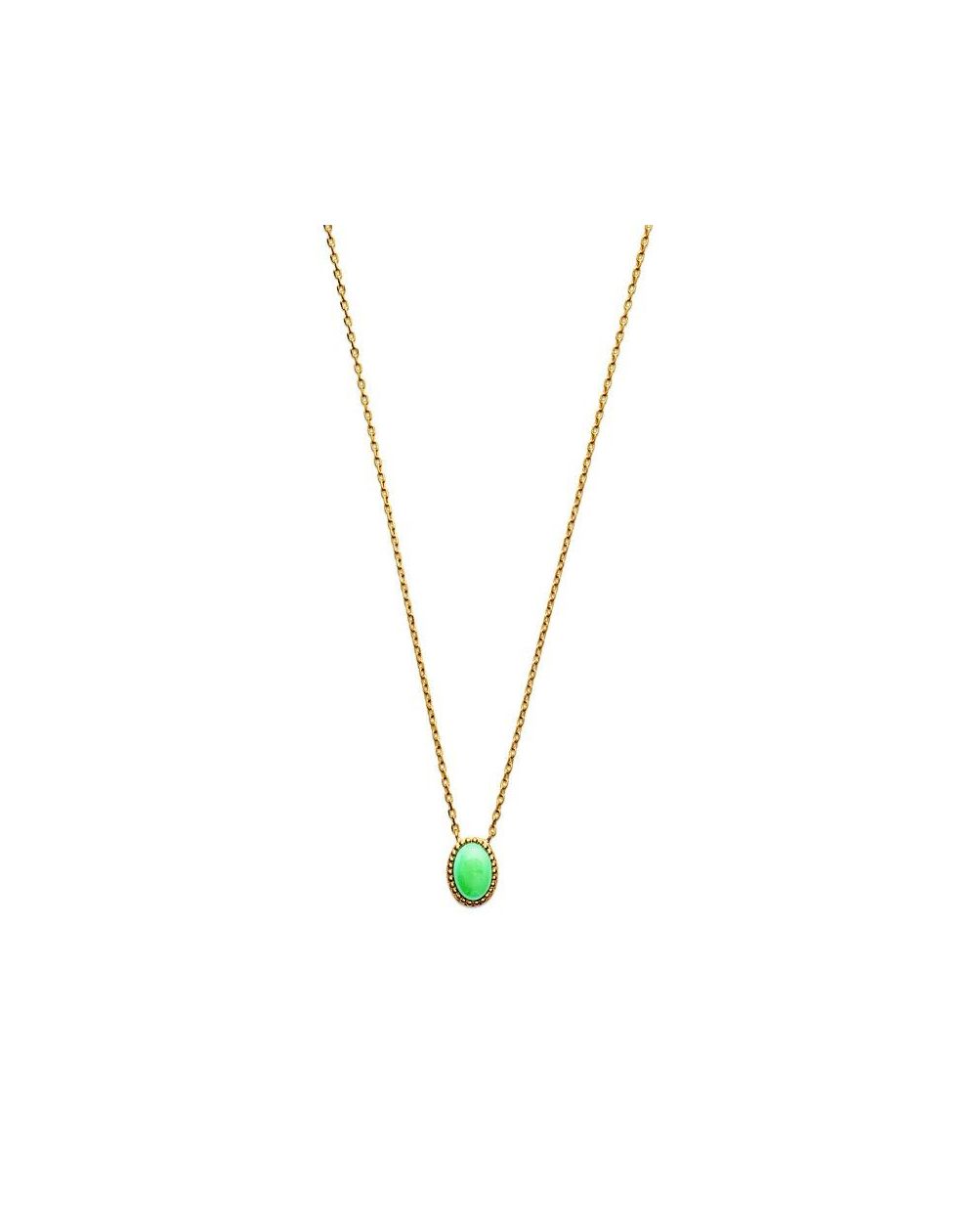 Collier pl-or 750 3mic aventurine