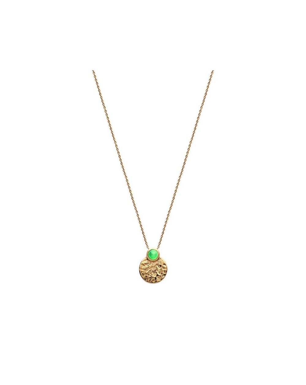 Collier pl-or 750 3mic aventurine