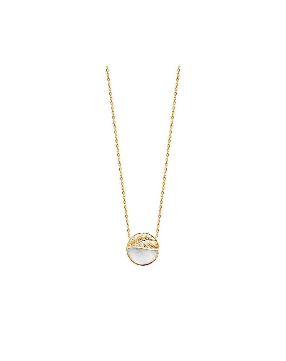 Collier pl-or 750 3mic nacre