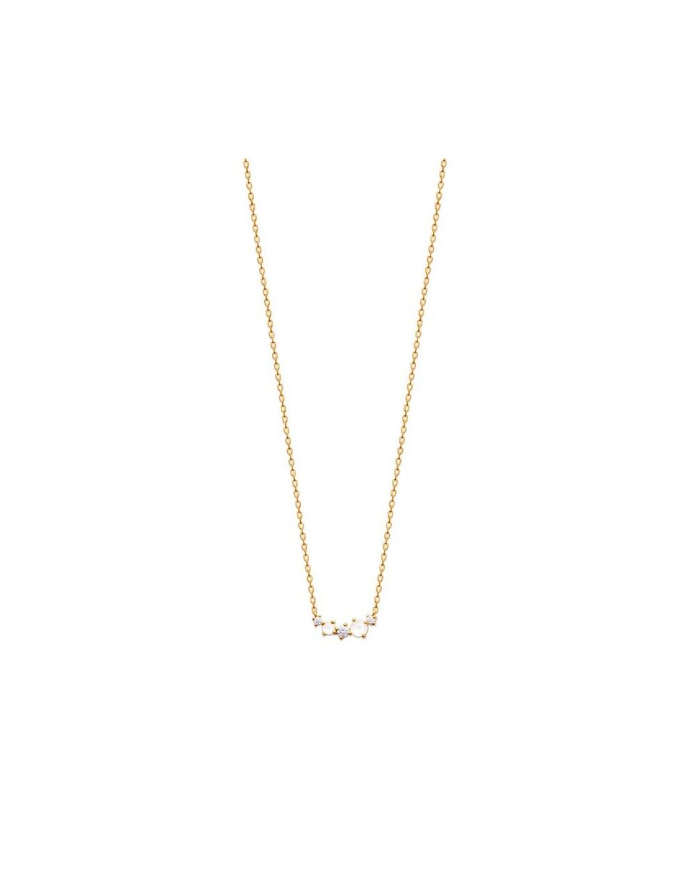 Collier pl-or 750 3mic pierre de lune