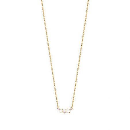 Collier pl-or 750 3mic pierre de lune